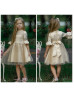 Bell Sleeve Lace Tulle Flower Girl Dress Holiday Dress